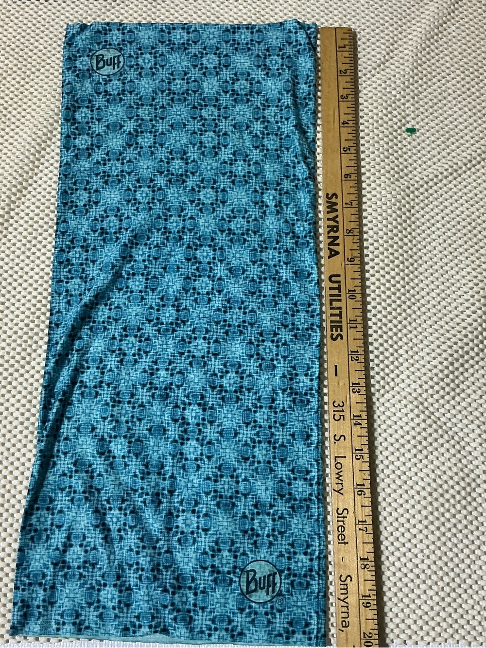 Buff Blue Geometric Multifunctional Neck Gaiter